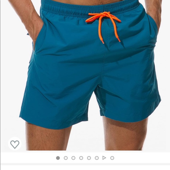 Peacock Blue Men’s swim trunks NWOT - Picture 4 of 4